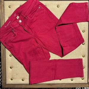 LOFT Vibrant Red Denim Pants